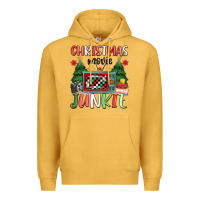 Mustard Christmas movie junkie Premium Hoodie - MaliasSmallBusiness