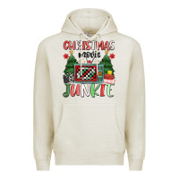 Oatmeal Heather Christmas movie junkie Premium Hoodie - MaliasSmallBusiness