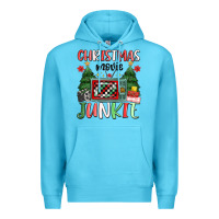 Ocean Blue Christmas movie junkie Premium Hoodie - MaliasSmallBusiness