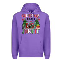 Purple Christmas movie junkie Premium Hoodie - MaliasSmallBusiness