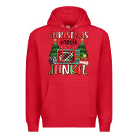 Red Christmas movie junkie Premium Hoodie - MaliasSmallBusiness