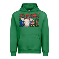 Emerald Western Star Spangled Baby Cow Urban Hoodie - LillyAllenDesigns