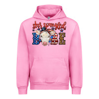 Fuchsia Pink Western Star Spangled Baby Cow Urban Hoodie - LillyAllenDesigns