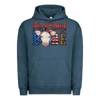 Pigment Midnight Navy Western Star Spangled Baby Cow Urban Hoodie - LillyAllenDesigns