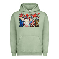 Pigment Oil Green Western Star Spangled Baby Cow Urban Hoodie - LillyAllenDesigns