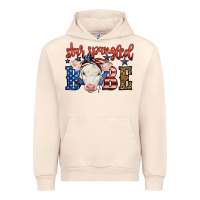 Sandshell Western Star Spangled Baby Cow Urban Hoodie - LillyAllenDesigns