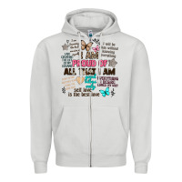 Dove Grey i am proud of all that i am Zipper Hoodie - Artiststas