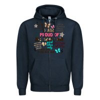 Navy i am proud of all that i am Zipper Hoodie - Artiststas