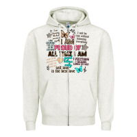 Oatmeal Heather i am proud of all that i am Zipper Hoodie - Artiststas