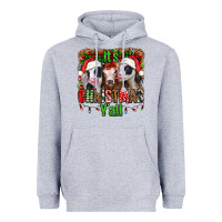 Heather Grey it's christmas y'all heifers Heavyweight Hoodie - Jasminsmagicworld