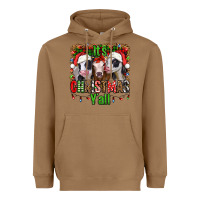 Toasted Coconut it's christmas y'all heifers Heavyweight Hoodie - Jasminsmagicworld