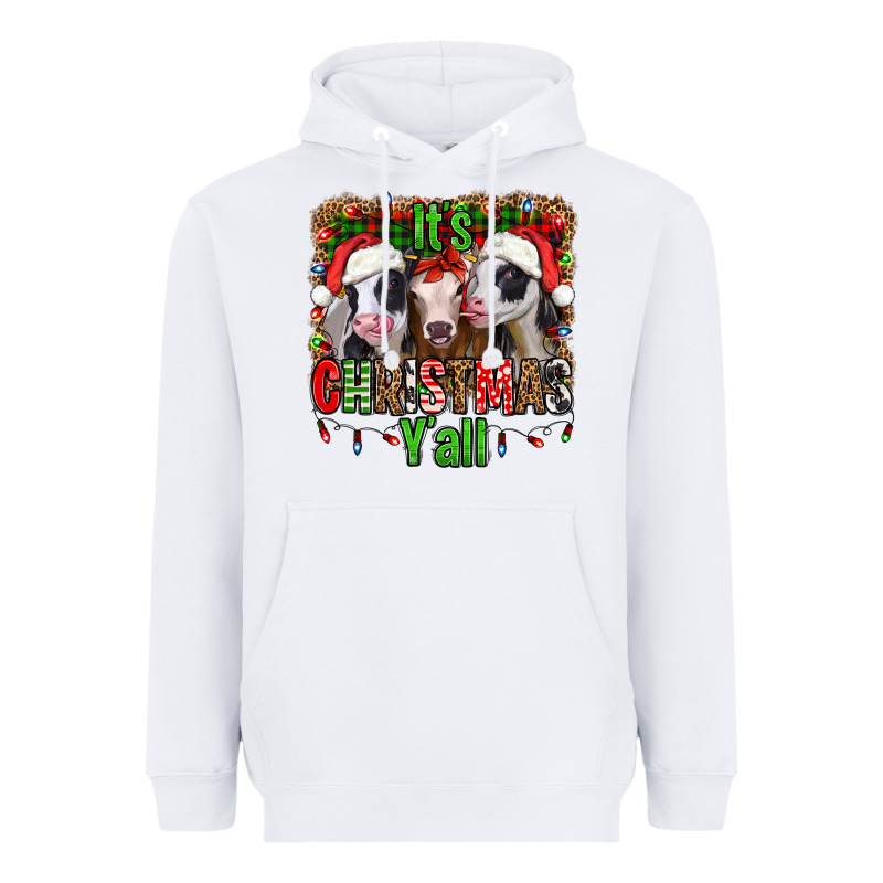 It's Christmas Y'all Heifers Heavyweight Hoodie by Jasminsmagicworld | Teevron