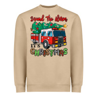 Mushroom sound the alarm its christmas fire truck Heavyweight Sweatshirt - MaliasSmallBusiness
