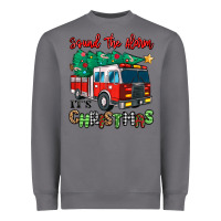 Storm sound the alarm its christmas fire truck Heavyweight Sweatshirt - MaliasSmallBusiness