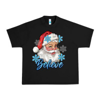 Black santa blue believe Urban Heavy Tee - RanaPortraitStore