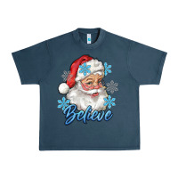 Midnight Navy santa blue believe Urban Heavy Tee - RanaPortraitStore