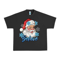 Pigment Black santa blue believe Urban Heavy Tee - RanaPortraitStore