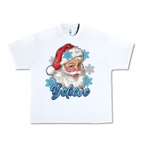 White santa blue believe Urban Heavy Tee - RanaPortraitStore