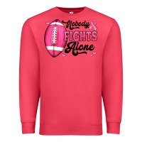 Cardinal nobody fights alone pink football breast cancer awareness Premium Sweatshirt - Jasminsmagicworld