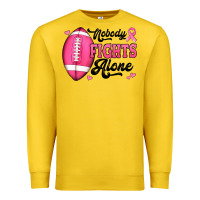 Lemon nobody fights alone pink football breast cancer awareness Premium Sweatshirt - Jasminsmagicworld