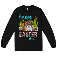 Black Happy Easter Day Rodeo Long Sleeve Tee - Neo Western