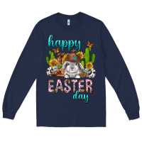 Navy Happy Easter Day Rodeo Long Sleeve Tee - Neo Western