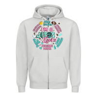 Dove Grey i'm a jesus lovin' Zipper Hoodie - Artiststas