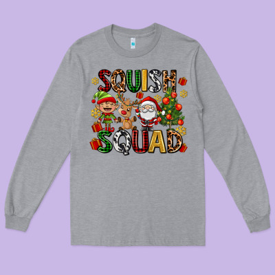 Squish Squad Long Sleeve Tee Designed By Adodesignshop