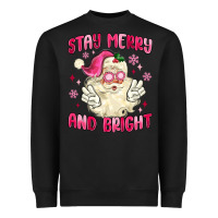 Black stay merry and bright Heavyweight Sweatshirt - MaliasSmallBusiness