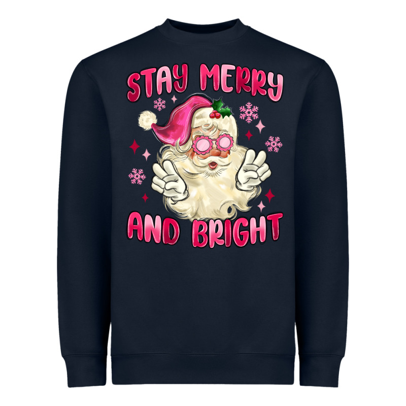 Stay Merry And Bright Heavyweight Sweatshirt by MaliasSmallBusiness | Teevron