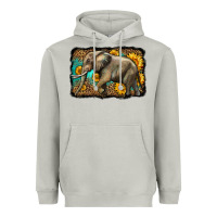 Moon Dust western sunflowers elephant Heavyweight Hoodie - LillyAllenDesigns