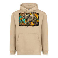 Mushroom western sunflowers elephant Heavyweight Hoodie - LillyAllenDesigns
