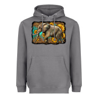 Storm western sunflowers elephant Heavyweight Hoodie - LillyAllenDesigns