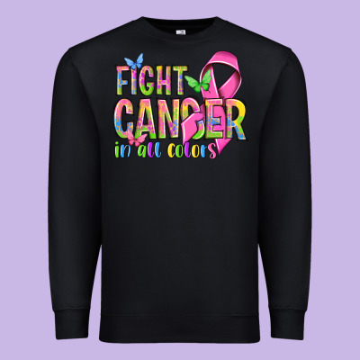 Fight Cancer In All Colors Premium Sweatshirt Designed By Nancycooperartshop