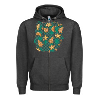 Christmas Gingerbread Cookies Patch Zipper Hoodie | Teevron