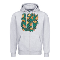 Heather Grey christmas gingerbread cookies patch Zipper Hoodie - BundleAndBundleShop