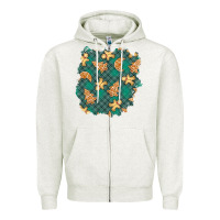 Oatmeal Heather christmas gingerbread cookies patch Zipper Hoodie - BundleAndBundleShop
