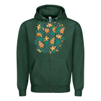 Sports Green christmas gingerbread cookies patch Zipper Hoodie - BundleAndBundleShop