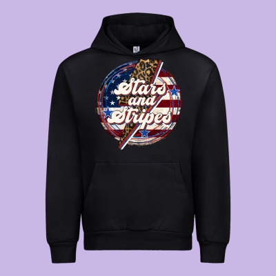 Western Stars And Stripes 4th Of July Urban Hoodie Designed By Lillyallendesigns