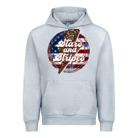 Heather Grey Western Stars and Stripes 4th of July Urban Hoodie - LillyAllenDesigns