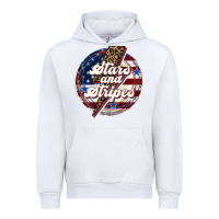 White Western Stars and Stripes 4th of July Urban Hoodie - LillyAllenDesigns