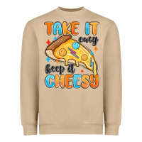 Mushroom take it easy keep it cheesy Heavyweight Sweatshirt - MaliasSmallBusiness