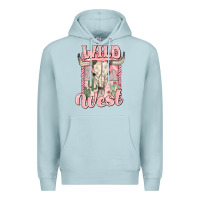 Blue Mist wild west Premium Hoodie - MaliasSmallBusiness