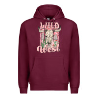 Burgundy wild west Premium Hoodie - MaliasSmallBusiness
