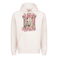 Pale Pink wild west Premium Hoodie - MaliasSmallBusiness