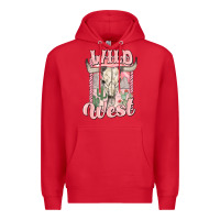 Red wild west Premium Hoodie - MaliasSmallBusiness