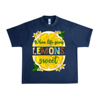 Navy when life gives lemons sweet Urban Heavy Tee - texasbilliewilder