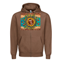 Chestnut football leopard turquoise sunflower Zipper Hoodie - JahusDesignShop