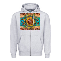 Heather Grey football leopard turquoise sunflower Zipper Hoodie - JahusDesignShop