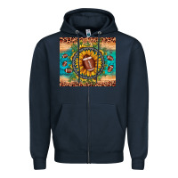 Navy football leopard turquoise sunflower Zipper Hoodie - JahusDesignShop